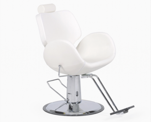 Sillón de estética formas envolventes blanco