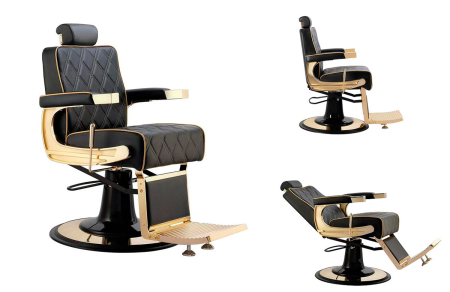 Sillón de barbería dorado